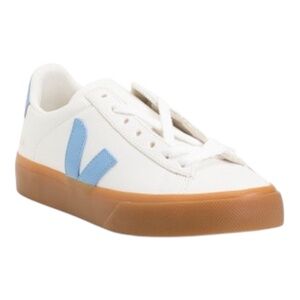 VEJA Leather Campo Chrome Free Sneakers white with blue accents size various